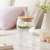 Ly thuỷ tinh nắp gỗ kèm ống hút 400ml GPB761/L1