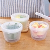 Hộp nhựa tròn đựng thực phẩm 2 lớp trong suốt