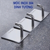 Set 10 cái móc dán tường inox treo đồ nặng siêu chắc