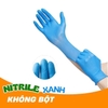 Găng tay cao su y tế Nitrile Không Bột EZCARE Màu Xanh