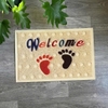 Thảm nhựa lau chân Welcome hình bàn chân