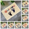 Thảm nhựa lau chân Welcome hình bàn chân