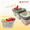 Giỏ bông đựng đồ có quai cầm tiện dụng TLT size Trung