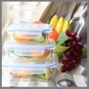 Set 3 hộp thủy tinh hình chữ nhật đựng thực phẩm