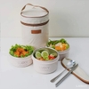 Hộp cơm giữ nhiệt inox 3 tầng kèm túi Lunch box bag cao cấp