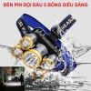 Đèn đội đầu 5 bóng dùng pin sạc siêu sáng