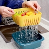 Rổ nhựa đựng hoa quả 2 lớp có nắp đậy
