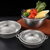 Rổ inox không gỉ sét có quai cầm size 28.5cm