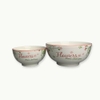 Tô sứ trắng họa tiết hoa viền hồng size 6
