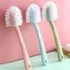 Bàn chải chà giày đa năng 5 mặt cán dài đầu lông mền mịn