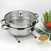 Nồi hấp 2 tầng bằng inox size 28cm