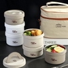 Hộp cơm giữ nhiệt inox 2 tầng kèm túi Lunch Box cao cấp