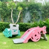 Cầu trượt bập bênh hình gấu 3in1 thiết kế đa năng