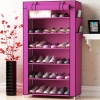 Tủ vải để giày dép 6 tầng có khóa kéo
