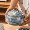 Hũ đựng mỡ gốm sứ hình hoa lá kèm thìa 600ml