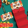 Set 5 cái bao lì xì Lân xếp 6 ngăn