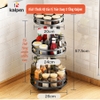 Kệ gia vị nhà bếp xoay 360 độ 3 tầng hình tròn