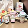 Bình giữ nhiệt Happiness núm đậy hình nón siêu cute 650ml