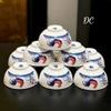 Bộ 10 cái chén sứ ăn cơm hình con gà size 4.5 DGS107