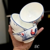 Bộ 10 cái chén sứ ăn cơm hình con gà size 4.5 DGS107