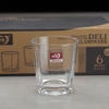 Bộ 6 ly thuỷ tinh 5 cạnh uống trà 195ml Deli CB001A