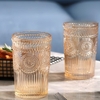 Bộ 6 ly thuỷ tinh RETRO VÀNG - VIỀN VÀNG 350ml