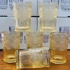 Bộ 6 ly thuỷ tinh RETRO VÀNG - VIỀN VÀNG 350ml