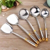 Bộ 3 vá canh, vá lỗ, xẻng xào thức ăn inox size 12cm