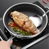 Chảo chống dính 5 lớp inox khắc laser tổ ong 28cm