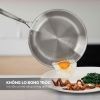 Chảo cạn inox chống dính nguyên khối size 24cm