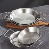 Chảo Paella hải sản bằng thép không gỉ size 18cm Bạc