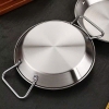 Chảo Paella hải sản bằng thép không gỉ size 21cm Bạc