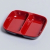 Chén chấm 2 ngăn Melamine đen đỏ 2 lớp C101