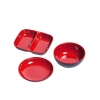 Chén chấm tròn Melamine đen đỏ 2 lớp size 9.3cm T-26