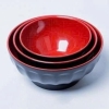 Chén ăn cơm Melamine đen đỏ 2 lớp size 9cm CO-09