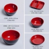 Chén ăn cơm Melamine đen đỏ 2 lớp size 9cm CO-09