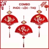 Combo 3 dây liễn treo HÌNH QUẠT Phúc Lộc Thọ