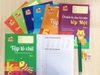 Set 10 quyển tập tô chữ và số tặng kèm bút cho bé