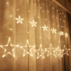 Dây đèn LED thả rèm trang trí hình ngôi sao