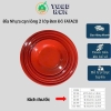 Đĩa tròn Melamine đen đỏ 2 lớp size 15.3cm DC-66