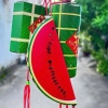 Set 3 món decor trang trí Tết bánh chưng, bánh tết, dưa hấu
