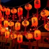Dây đèn lồng đỏ treo trang trí Tết mẫu hình trụ