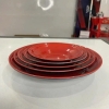 Đĩa tròn Melamine đen đỏ 2 lớp size 15.3cm DC-66