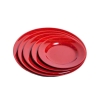Đĩa tròn Melamine đen đỏ 2 lớp size 25.2cm DC-100