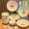Đĩa sứ đựng thức ăn hoạ tiết siêu cute size 8.2inch
