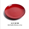 Đĩa tròn Melamine đen đỏ 2 lớp size 25.2cm DC-100