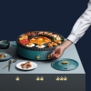 Bếp lẩu nướng đa năng 2in1 cao cấp (Tròn Xanh)