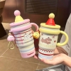 Bình giữ nhiệt Happiness núm đậy hình nón siêu cute 650ml
