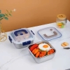 Hộp đựng thực phẩm bằng thép không gỉ có nắp đậy tay cầm cao cấp