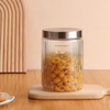 Hũ thuỷ tinh đựng thực phẩm nắp inox vặn tròn 1650ml